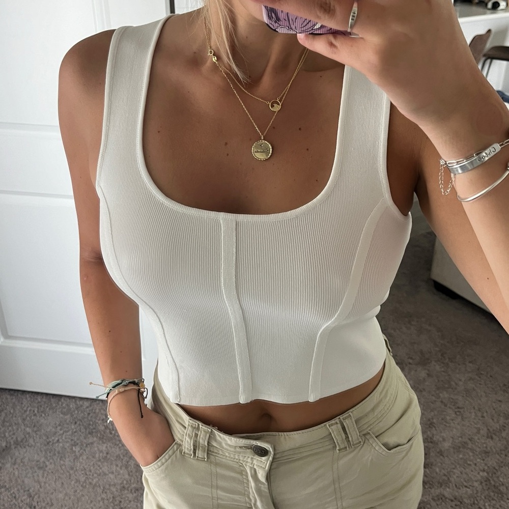 Happily Grey corset crop